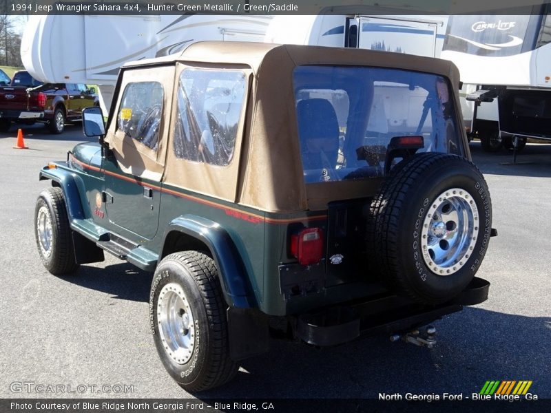 Hunter Green Metallic / Green/Saddle 1994 Jeep Wrangler Sahara 4x4