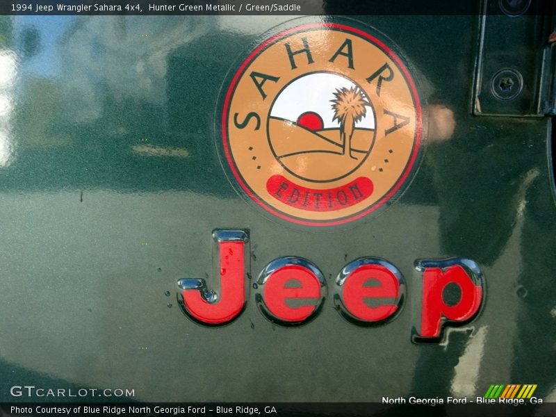 Hunter Green Metallic / Green/Saddle 1994 Jeep Wrangler Sahara 4x4