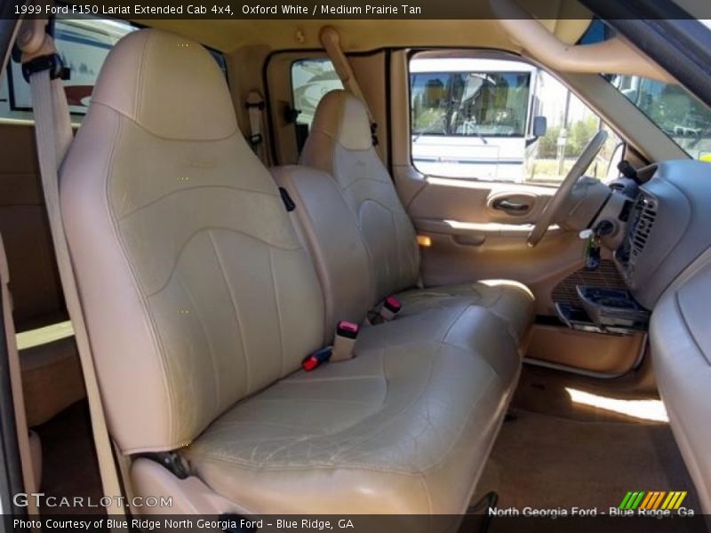 Oxford White / Medium Prairie Tan 1999 Ford F150 Lariat Extended Cab 4x4