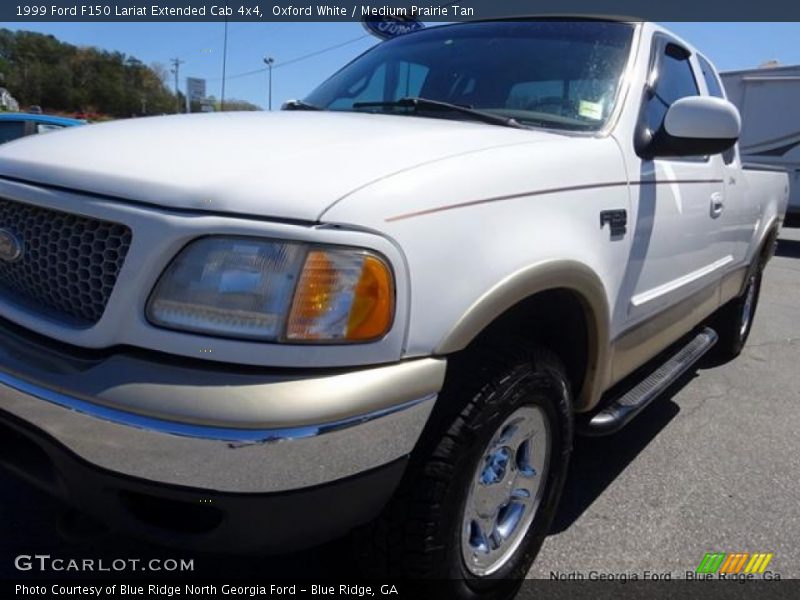 Oxford White / Medium Prairie Tan 1999 Ford F150 Lariat Extended Cab 4x4