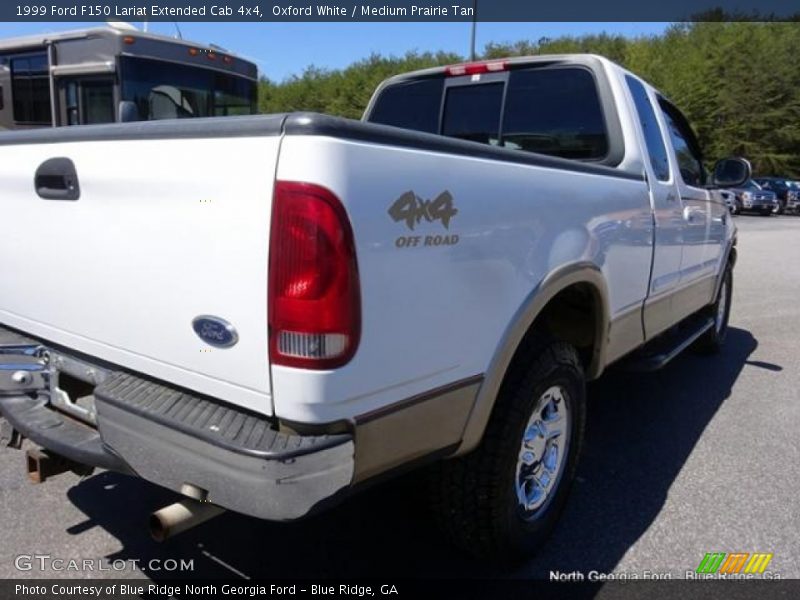 Oxford White / Medium Prairie Tan 1999 Ford F150 Lariat Extended Cab 4x4