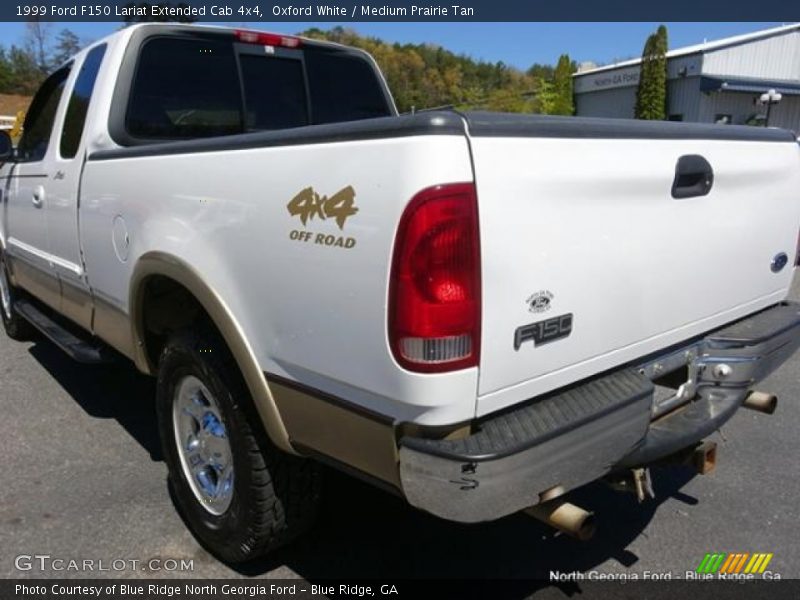 Oxford White / Medium Prairie Tan 1999 Ford F150 Lariat Extended Cab 4x4