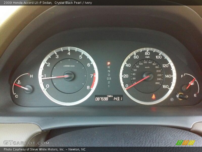 Crystal Black Pearl / Ivory 2009 Honda Accord LX-P Sedan