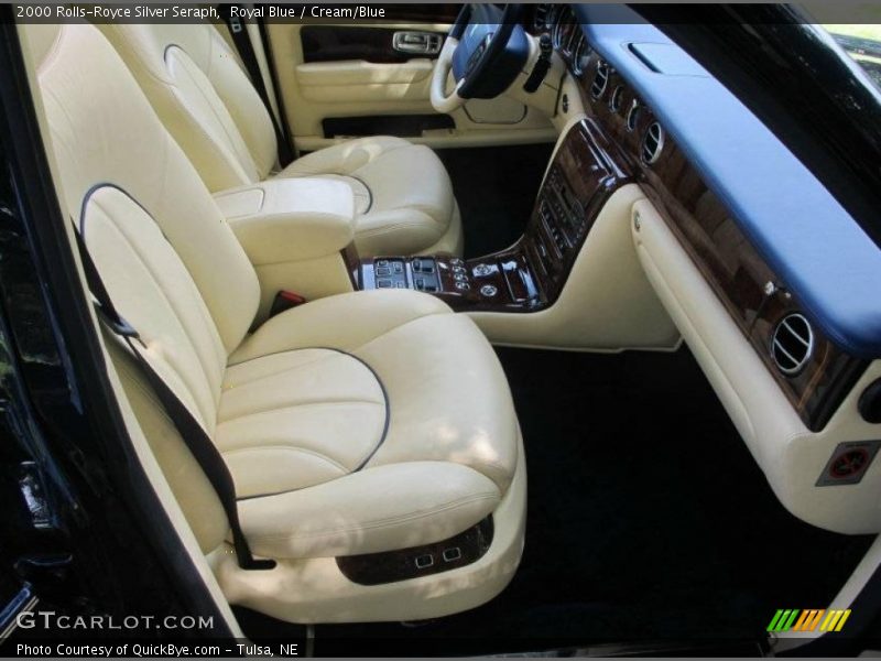 Front Seat of 2000 Silver Seraph 
