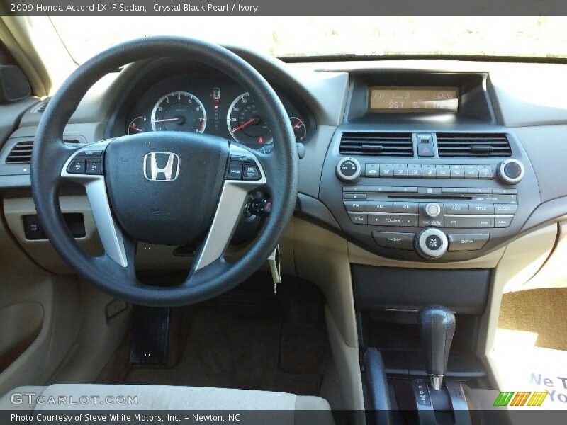 Crystal Black Pearl / Ivory 2009 Honda Accord LX-P Sedan