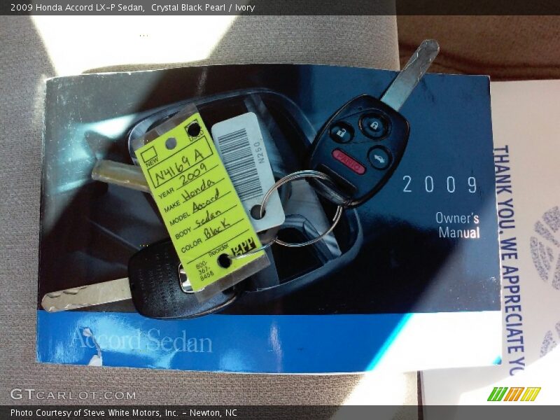 Crystal Black Pearl / Ivory 2009 Honda Accord LX-P Sedan
