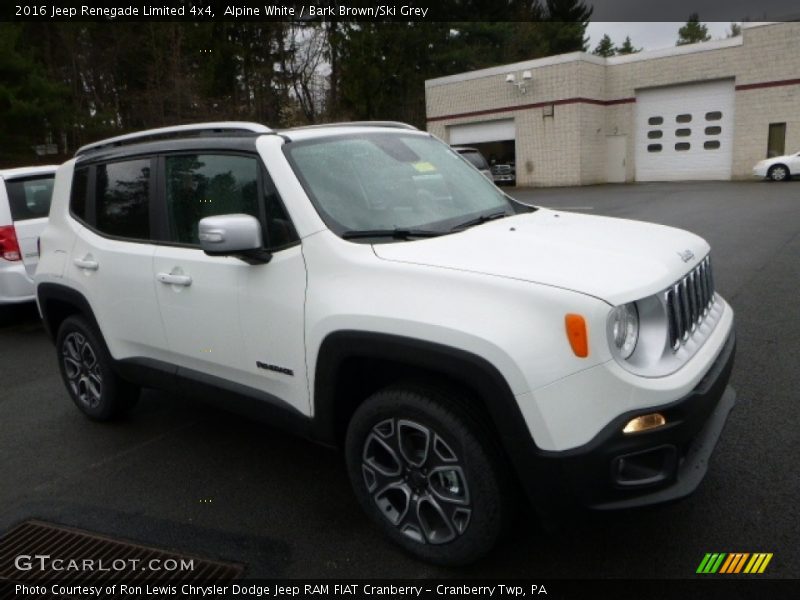 Alpine White / Bark Brown/Ski Grey 2016 Jeep Renegade Limited 4x4