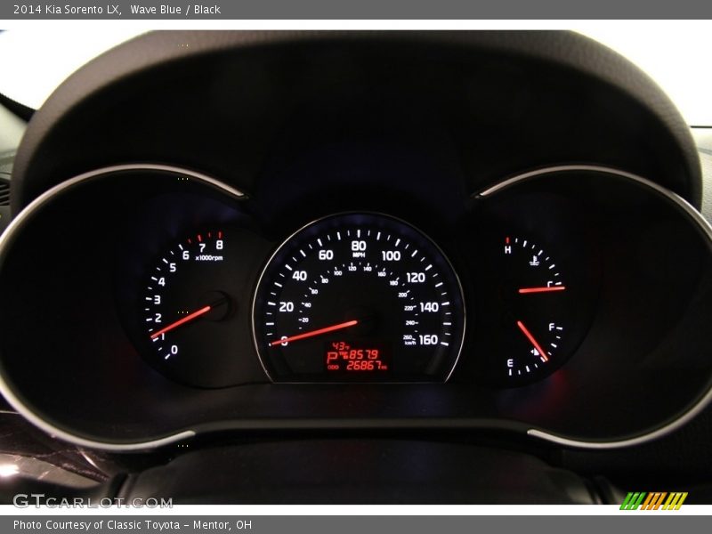 Wave Blue / Black 2014 Kia Sorento LX
