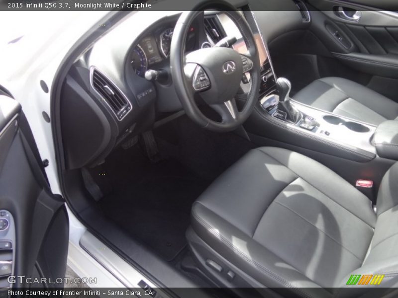Moonlight White / Graphite 2015 Infiniti Q50 3.7