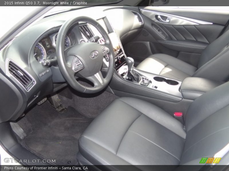 Moonlight White / Graphite 2015 Infiniti Q50 3.7
