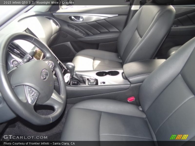 Moonlight White / Graphite 2015 Infiniti Q50 3.7
