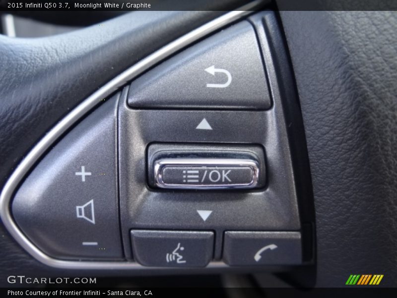 Moonlight White / Graphite 2015 Infiniti Q50 3.7