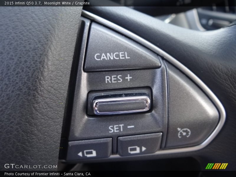 Moonlight White / Graphite 2015 Infiniti Q50 3.7