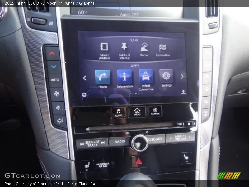 Moonlight White / Graphite 2015 Infiniti Q50 3.7