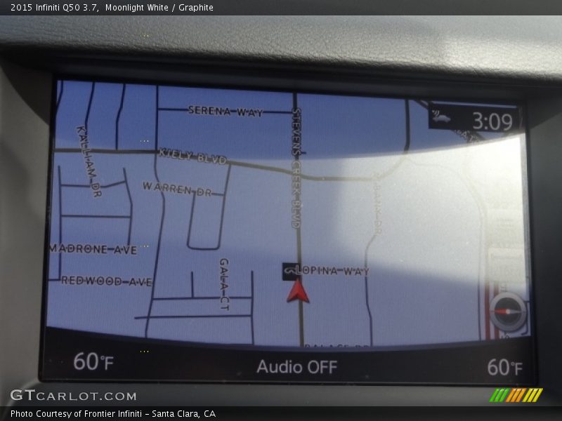 Moonlight White / Graphite 2015 Infiniti Q50 3.7