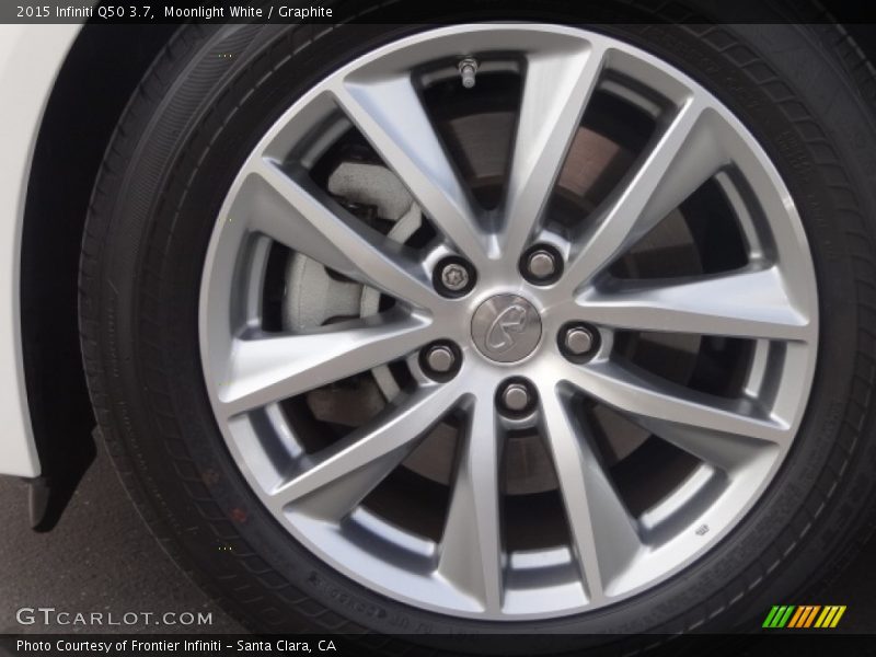 Moonlight White / Graphite 2015 Infiniti Q50 3.7