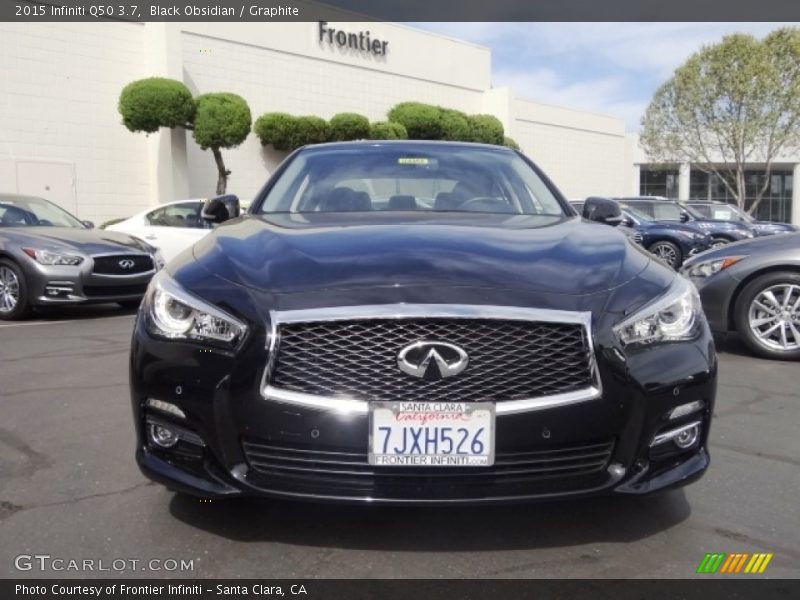 Black Obsidian / Graphite 2015 Infiniti Q50 3.7
