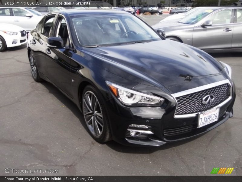 Black Obsidian / Graphite 2015 Infiniti Q50 3.7
