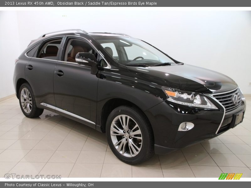 Obsidian Black / Saddle Tan/Espresso Birds Eye Maple 2013 Lexus RX 450h AWD
