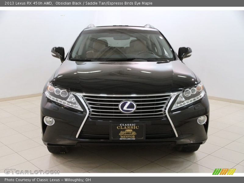 Obsidian Black / Saddle Tan/Espresso Birds Eye Maple 2013 Lexus RX 450h AWD