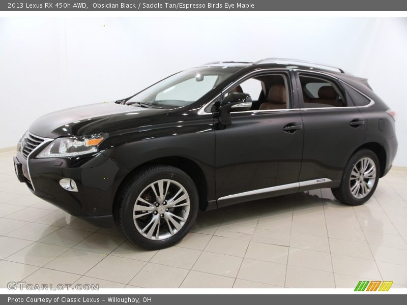 Obsidian Black / Saddle Tan/Espresso Birds Eye Maple 2013 Lexus RX 450h AWD