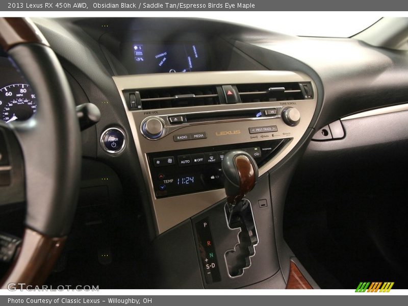 Obsidian Black / Saddle Tan/Espresso Birds Eye Maple 2013 Lexus RX 450h AWD