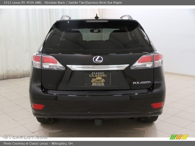 Obsidian Black / Saddle Tan/Espresso Birds Eye Maple 2013 Lexus RX 450h AWD