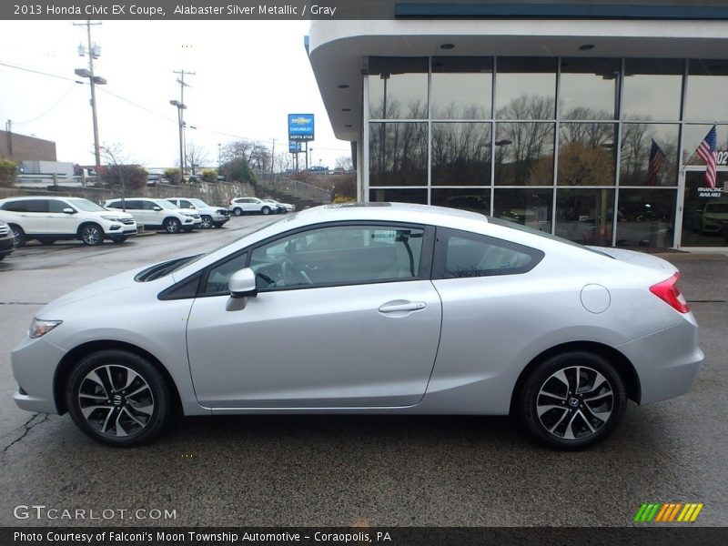 Alabaster Silver Metallic / Gray 2013 Honda Civic EX Coupe