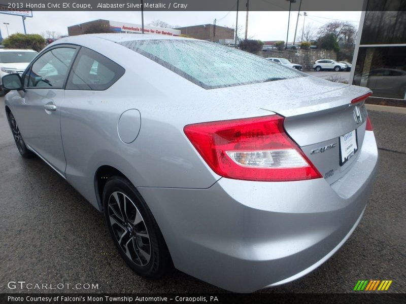 Alabaster Silver Metallic / Gray 2013 Honda Civic EX Coupe