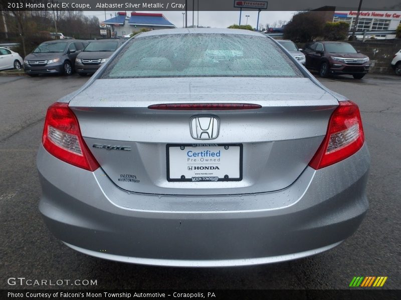 Alabaster Silver Metallic / Gray 2013 Honda Civic EX Coupe