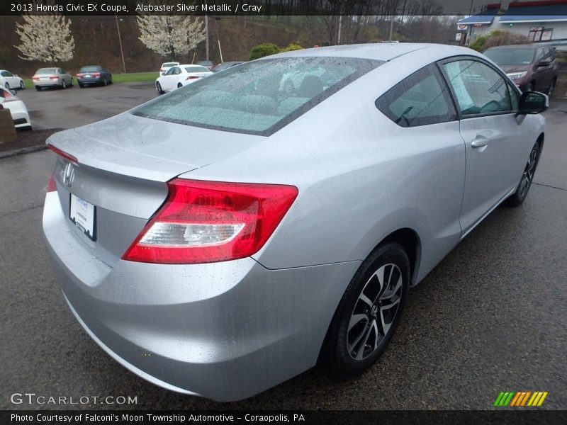 Alabaster Silver Metallic / Gray 2013 Honda Civic EX Coupe