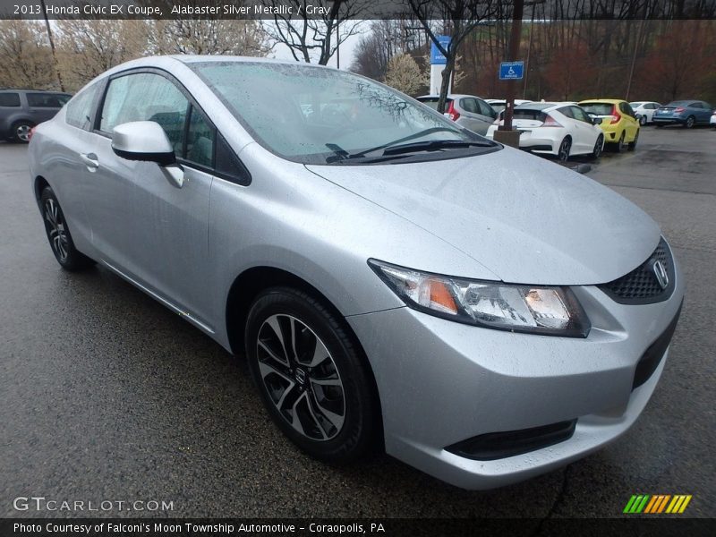 Alabaster Silver Metallic / Gray 2013 Honda Civic EX Coupe