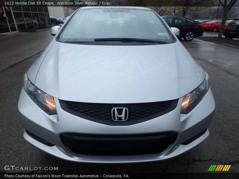 Alabaster Silver Metallic / Gray 2013 Honda Civic EX Coupe