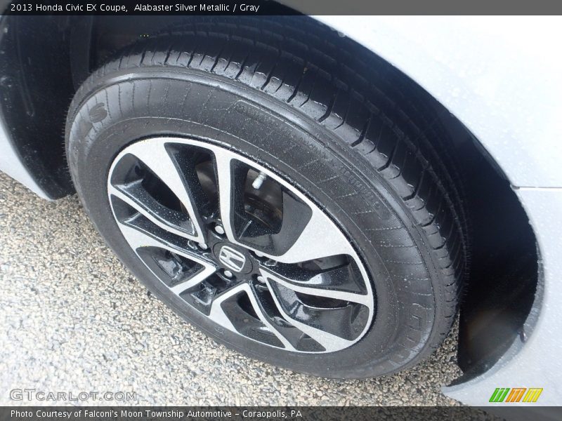 Alabaster Silver Metallic / Gray 2013 Honda Civic EX Coupe