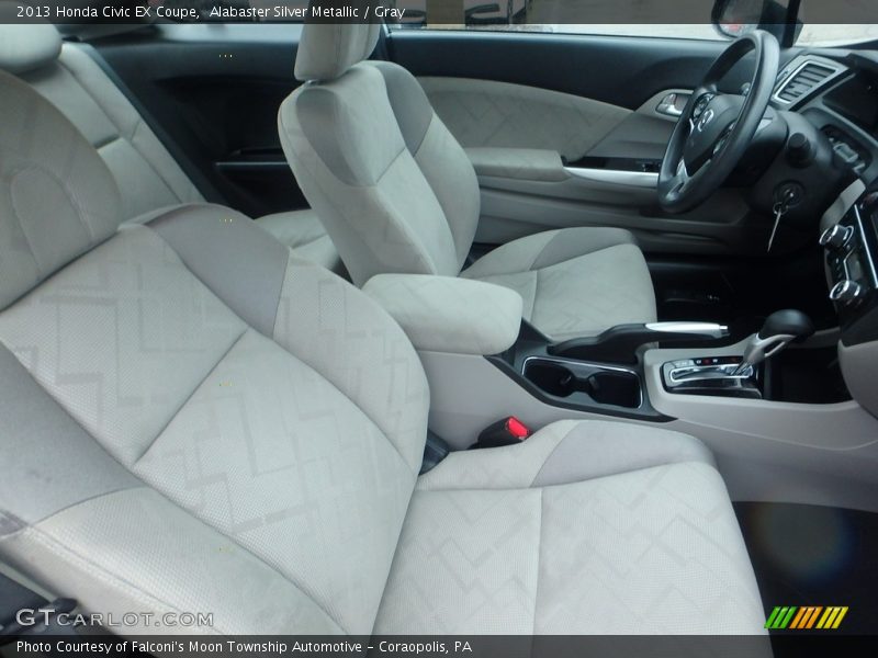 Alabaster Silver Metallic / Gray 2013 Honda Civic EX Coupe