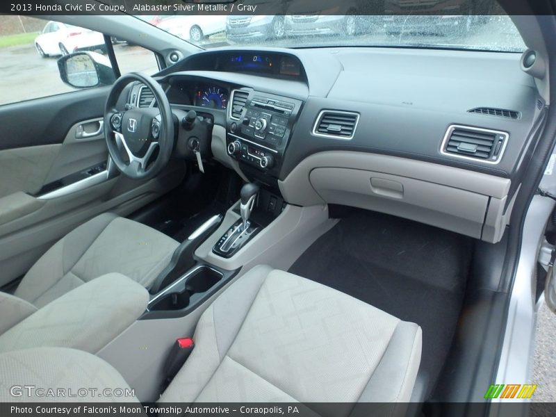 Alabaster Silver Metallic / Gray 2013 Honda Civic EX Coupe