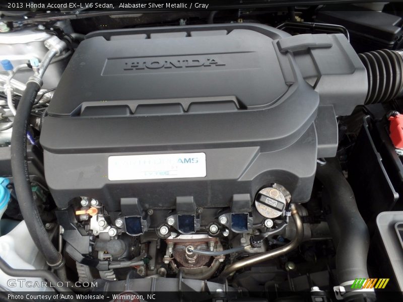 Alabaster Silver Metallic / Gray 2013 Honda Accord EX-L V6 Sedan
