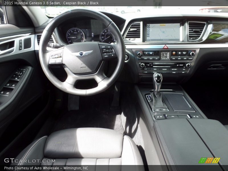 Caspian Black / Black 2015 Hyundai Genesis 3.8 Sedan