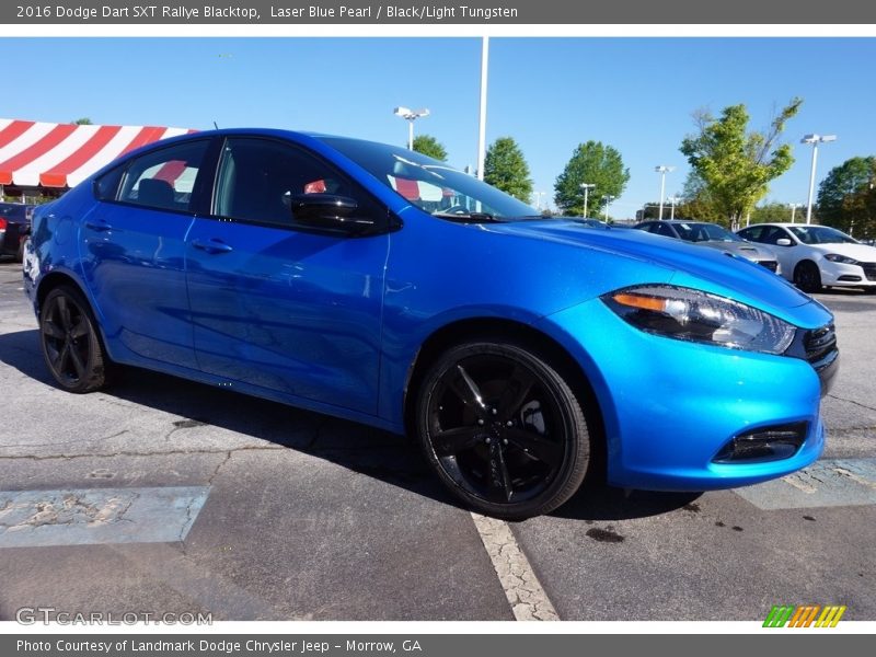 Laser Blue Pearl / Black/Light Tungsten 2016 Dodge Dart SXT Rallye Blacktop