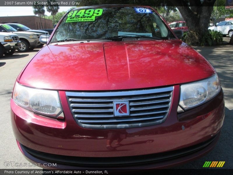 Berry Red / Gray 2007 Saturn ION 2 Sedan