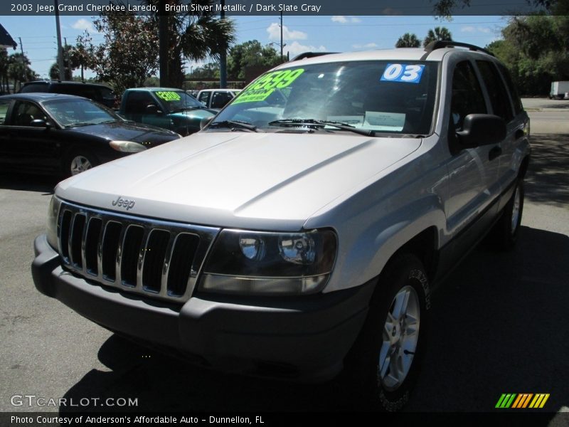 Bright Silver Metallic / Dark Slate Gray 2003 Jeep Grand Cherokee Laredo