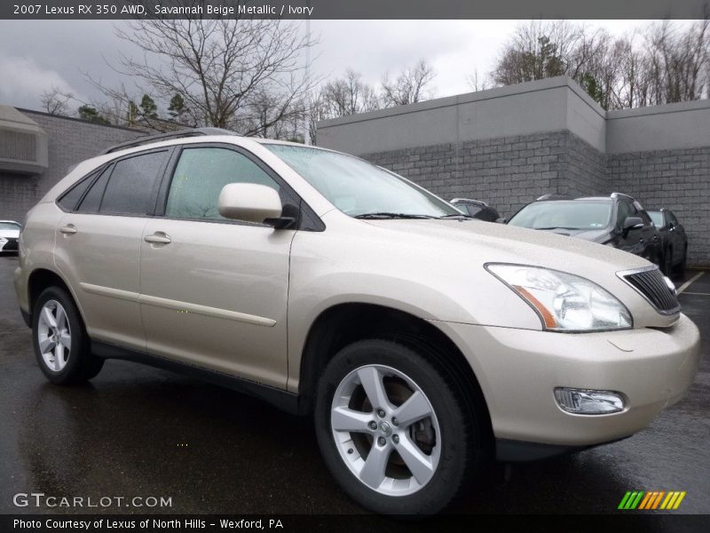 Savannah Beige Metallic / Ivory 2007 Lexus RX 350 AWD