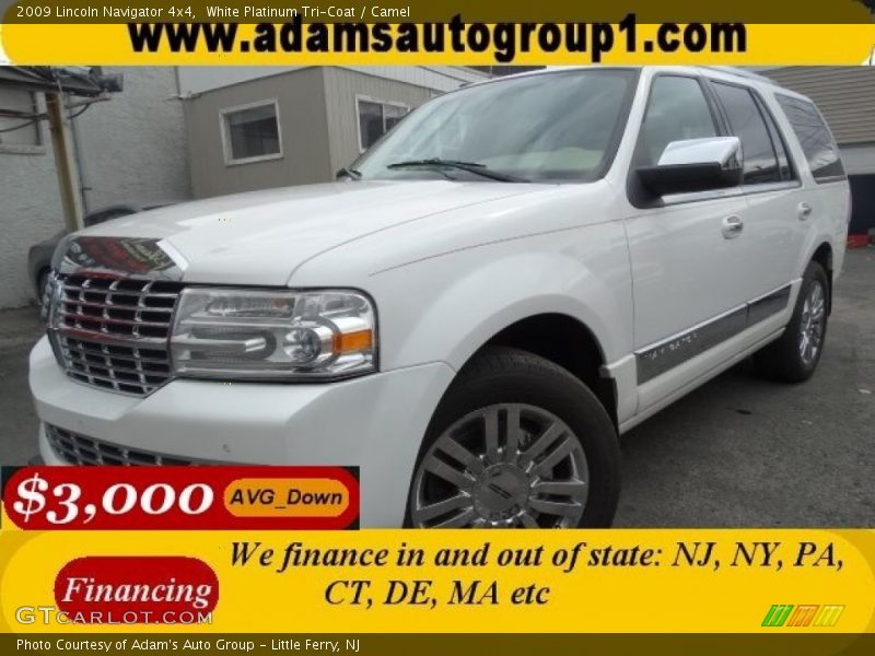 White Platinum Tri-Coat / Camel 2009 Lincoln Navigator 4x4