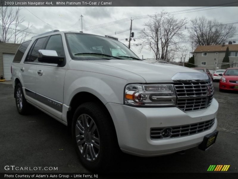 White Platinum Tri-Coat / Camel 2009 Lincoln Navigator 4x4