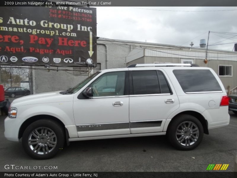 White Platinum Tri-Coat / Camel 2009 Lincoln Navigator 4x4