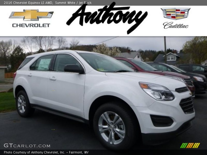 Summit White / Jet Black 2016 Chevrolet Equinox LS AWD