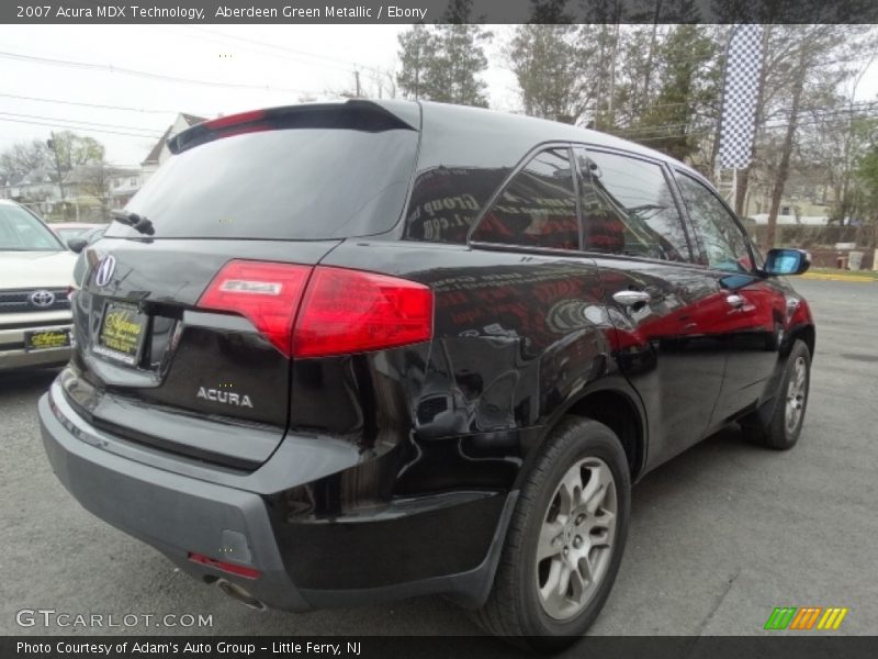 Aberdeen Green Metallic / Ebony 2007 Acura MDX Technology