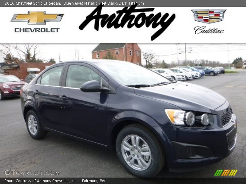 Blue Velvet Metallic / Jet Black/Dark Titanium 2016 Chevrolet Sonic LT Sedan
