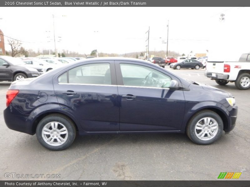 Blue Velvet Metallic / Jet Black/Dark Titanium 2016 Chevrolet Sonic LT Sedan