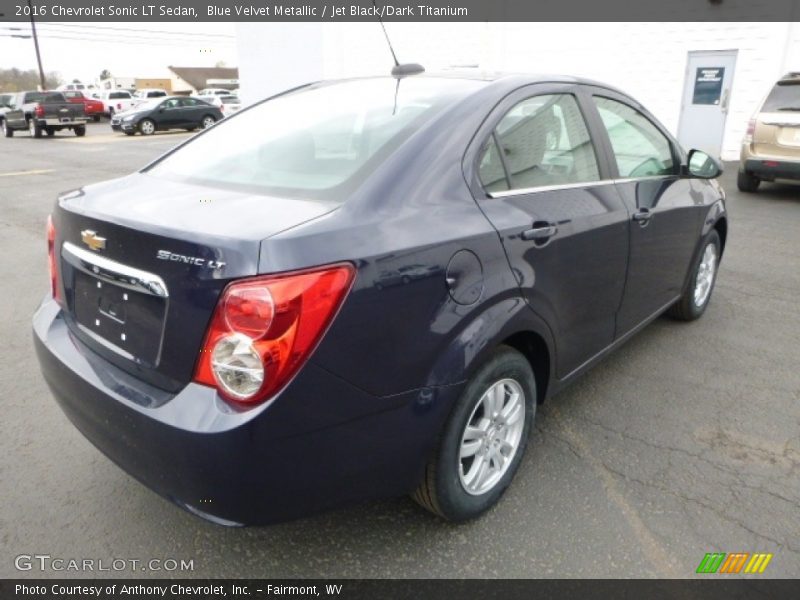 Blue Velvet Metallic / Jet Black/Dark Titanium 2016 Chevrolet Sonic LT Sedan